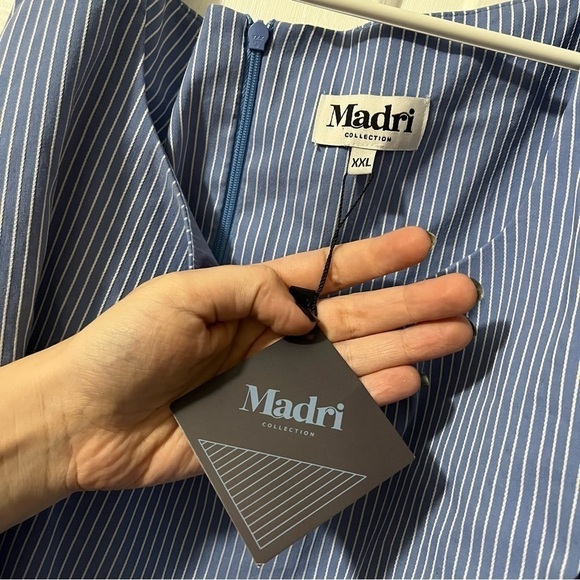 Madri Collection Crossover Dress Sky Blue Stripe XXL L2 - Picture 10 of 10